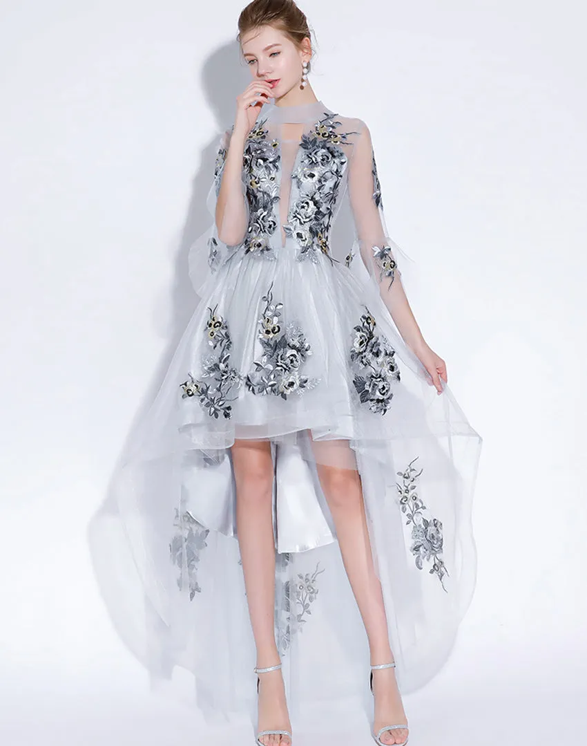 Besticktes High-Low Abendkleid - L im Ausverkauf