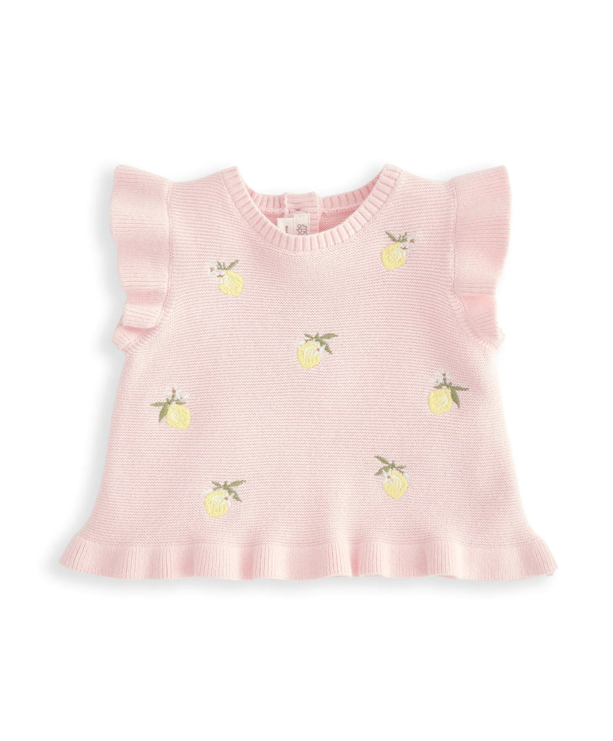 Besticktes Strickoberteil & Shorts-Set (2-teilig) - Rosa