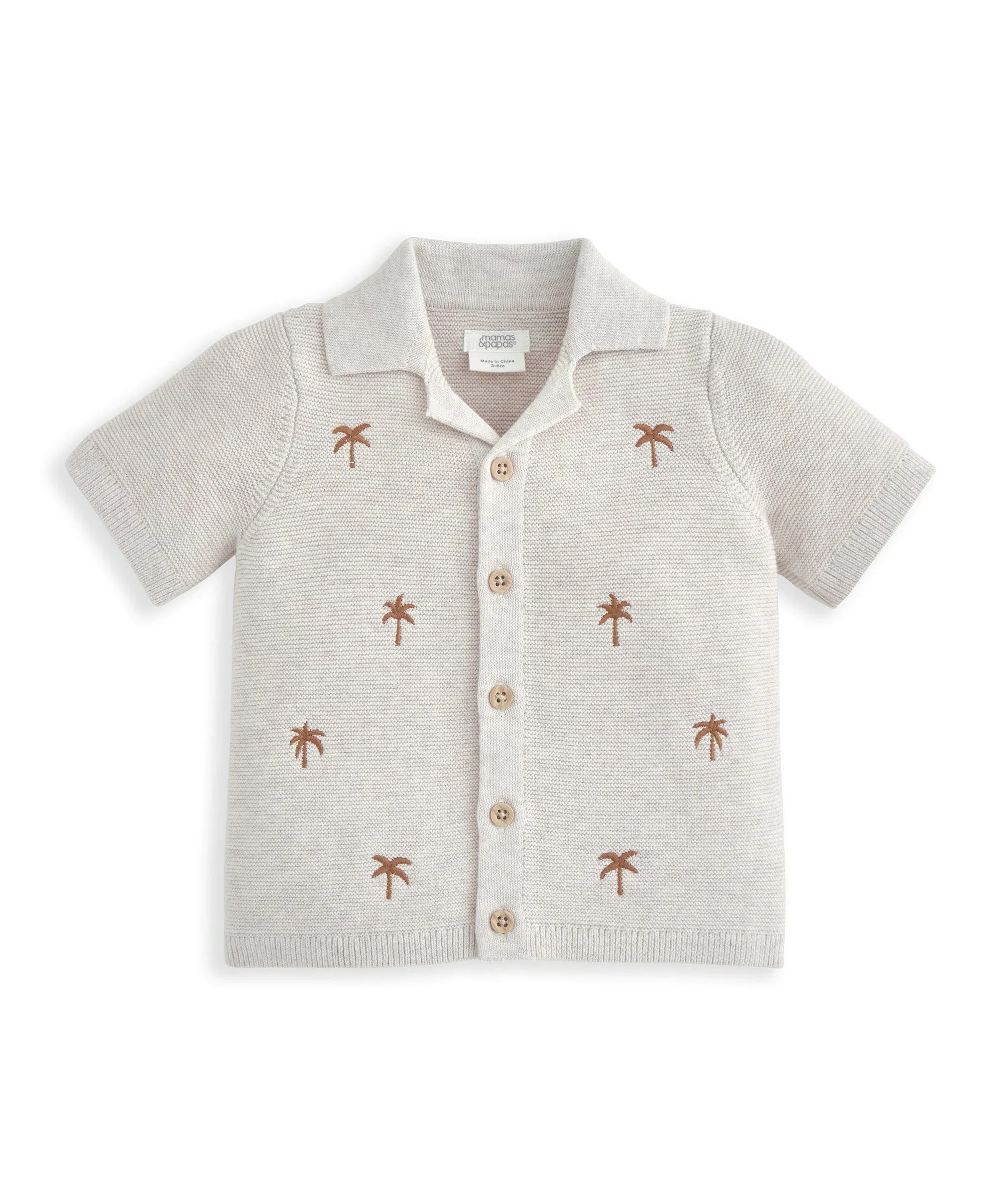 Besticktes Shirt & Shorts Set (2-teilig) - Palme