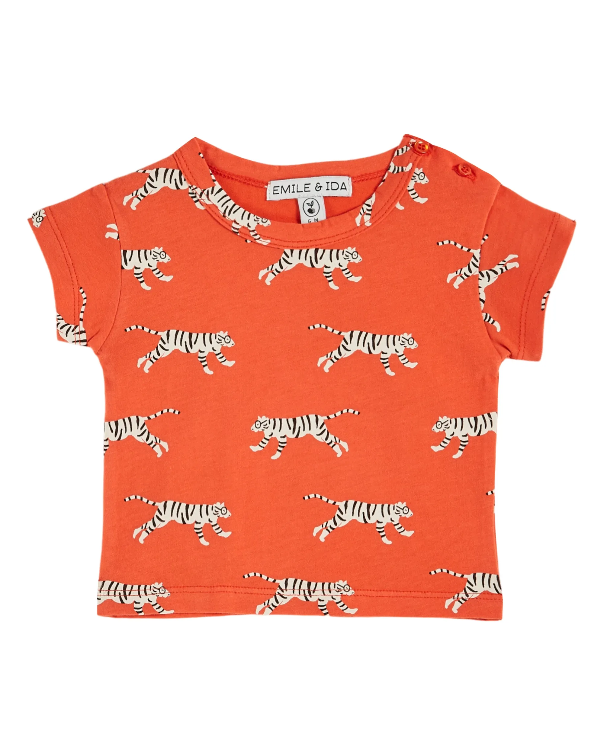 Emile Et Ida Jungen Mädchen ALL OVER BEDRUCKTES T-SHIRT - TIGRE CANNA