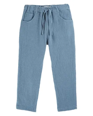Emile Et Ida Boys Girls COTTON GAUZE TROUSERS - VAGUE