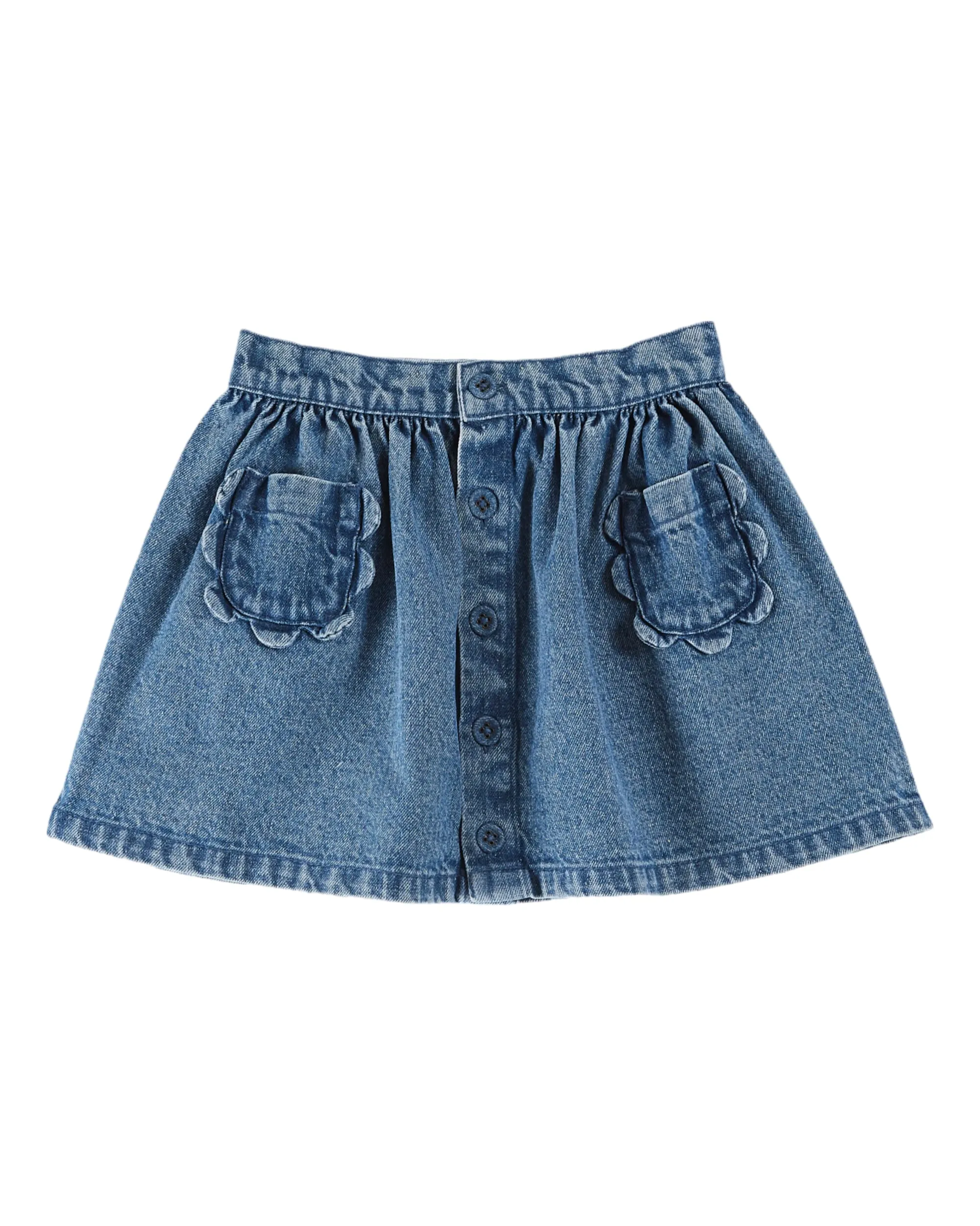 Emile Et Ida Jungen Mädchen DENIM BLUMEN TASCHE ROCK - DENIM