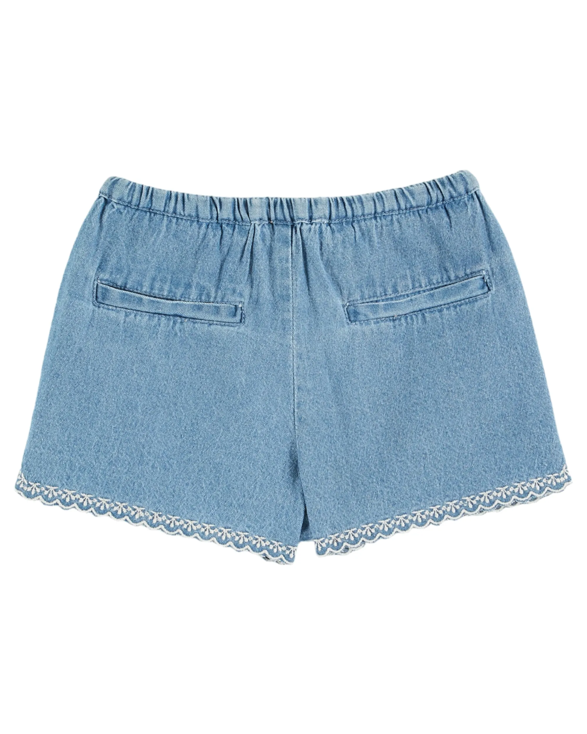 Emile Et Ida Jungen Mädchen BESTICKTE HELLJEANS-SHORTS - HELLJEANS