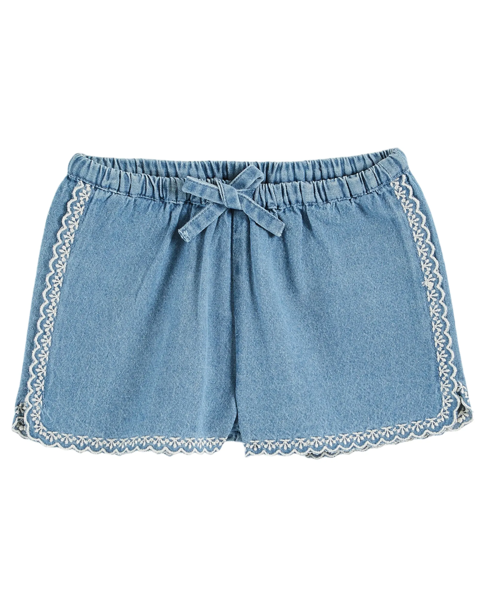 Emile Et Ida Jungen Mädchen BESTICKTE HELLJEANS-SHORTS - HELLJEANS