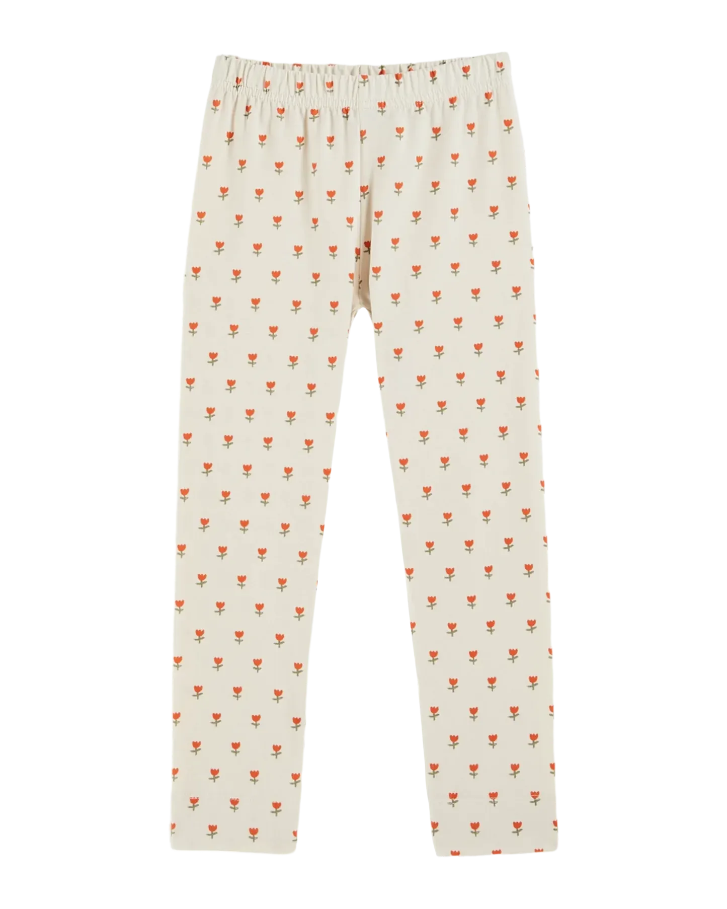 Emile Et Ida Jungen Mädchen BEDRUCKTE LEGGINGS - PETITE TULIPE CREME