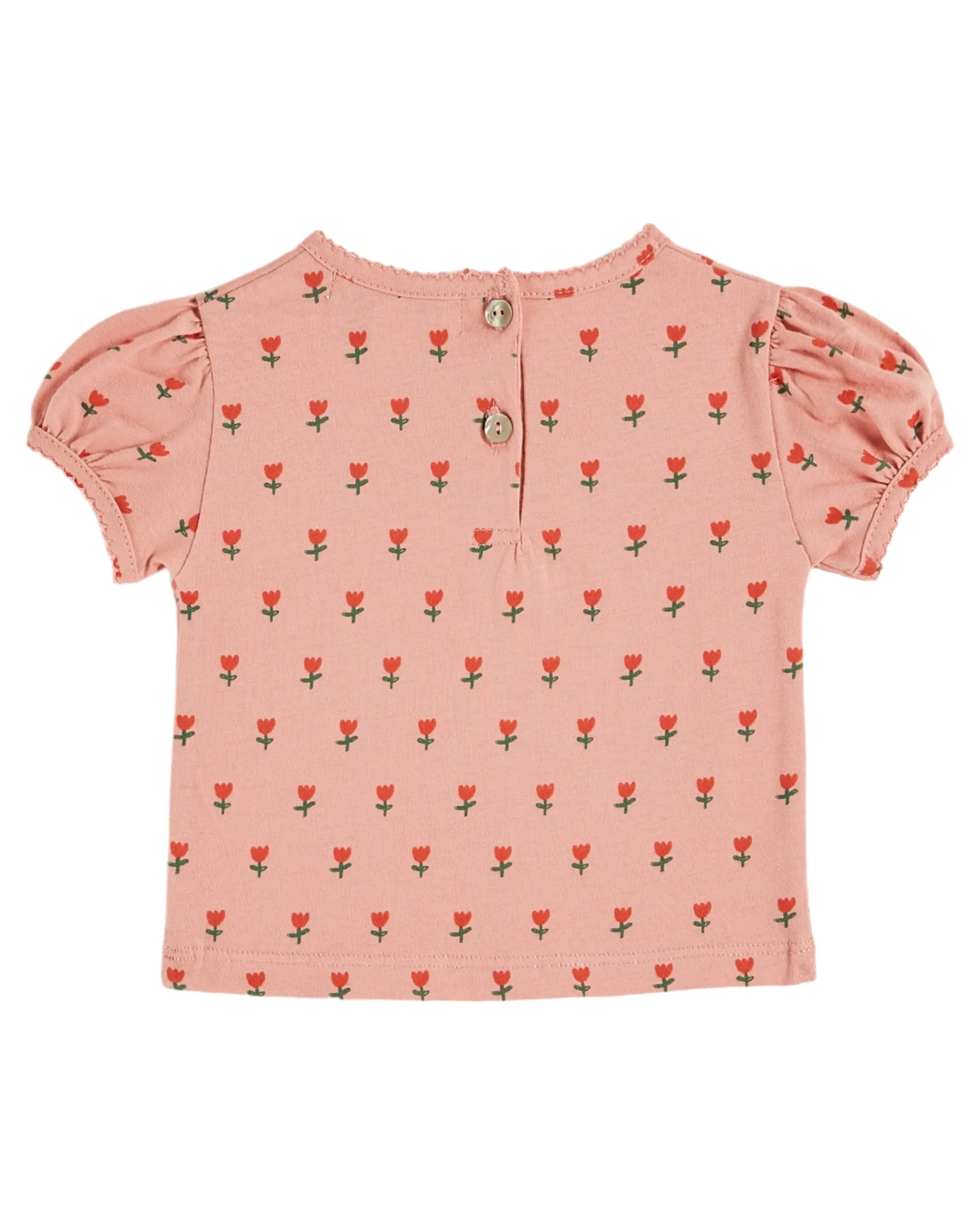 Emile Et Ida Jungen Mädchen GEDRUCKTES PICOT-KANTEN T-SHIRT - PETITE TULIPE BLOS