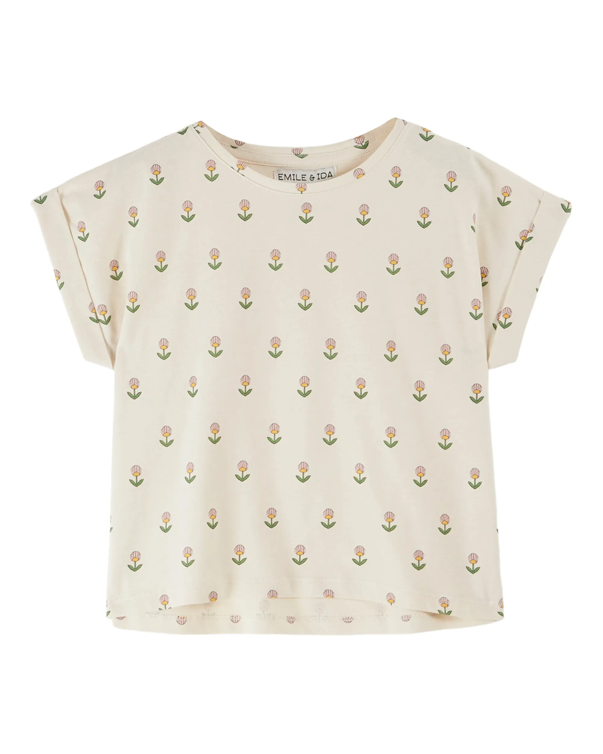 Emile Et Ida Jungen Mädchen BEDRUCKTES T-SHIRT - SANFTE BLUMEN