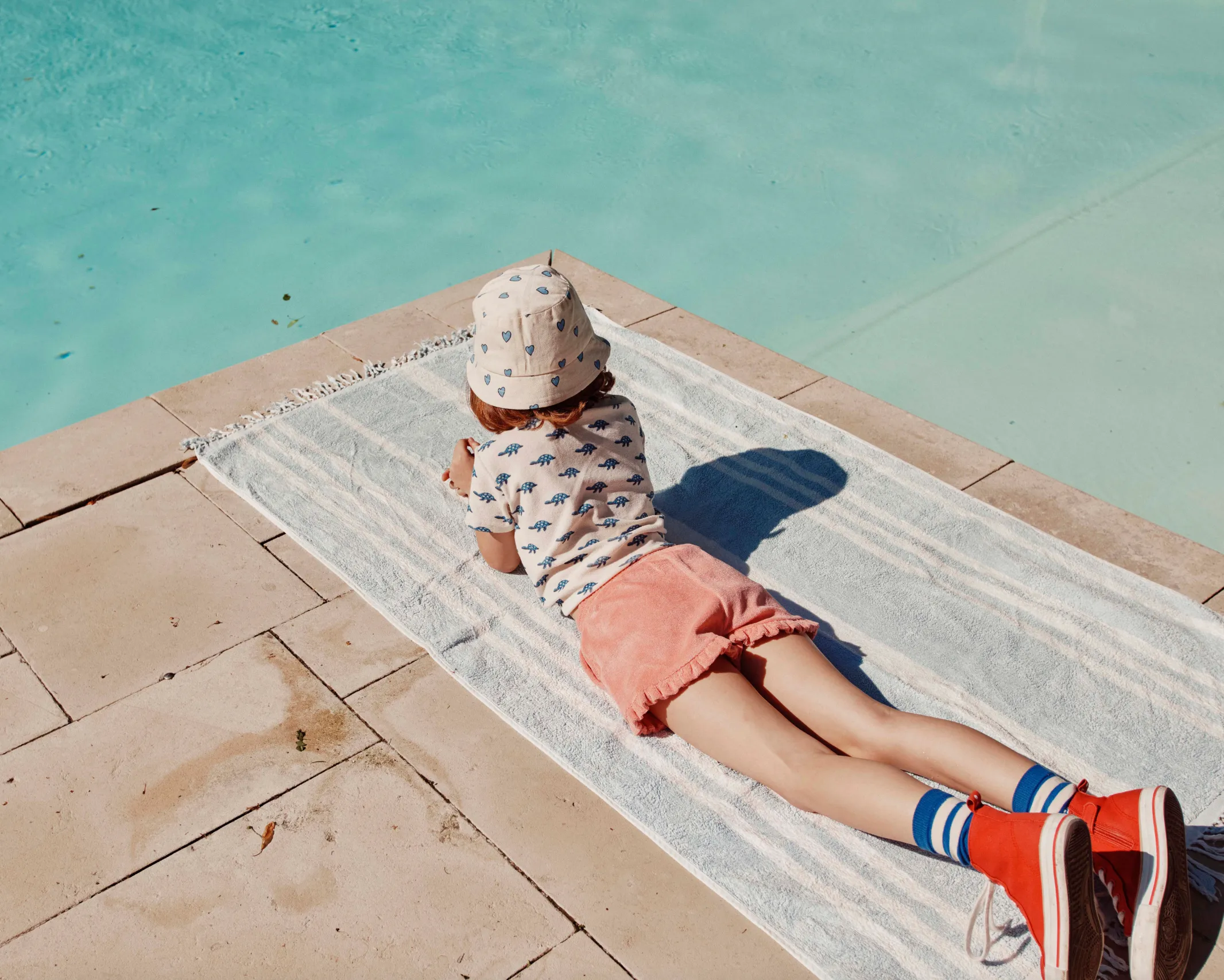 Emile Et Ida Jungen Mädchen TERRY RUFLES SHORTS - BLÜTE