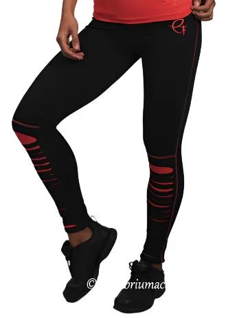Equilibrium Activewear Geschnittene Leggings L749 Wassermelone