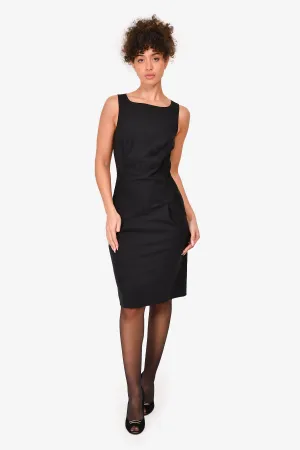 Ermanno Scervino Black Wool/Silk Lace Sleeveless Midi Dress Size 40