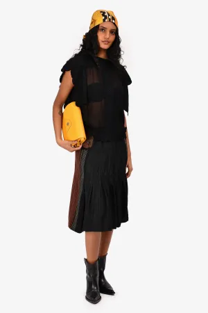 Etro Black Paisley Midi Skirt Size 42