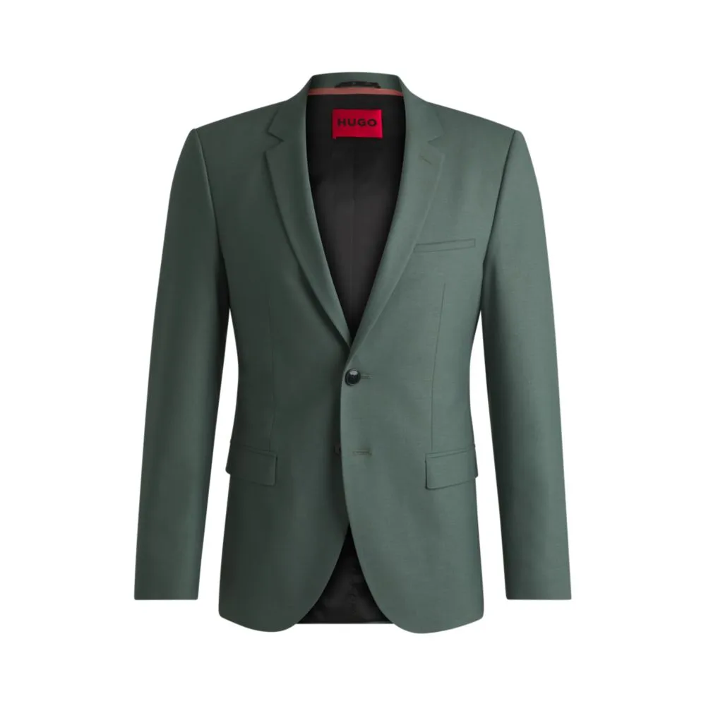 Extra-schlanke Anzugsjacke aus Wollmisch-Popeline