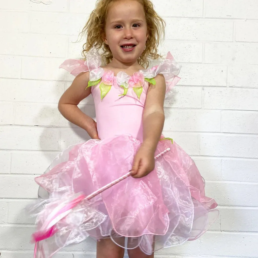 Feenmädchen - Wunschfeenkleid mit Zauberstab