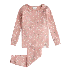 FIRSTS Autumn Garden Print on Dove Pink Infant PJ Set