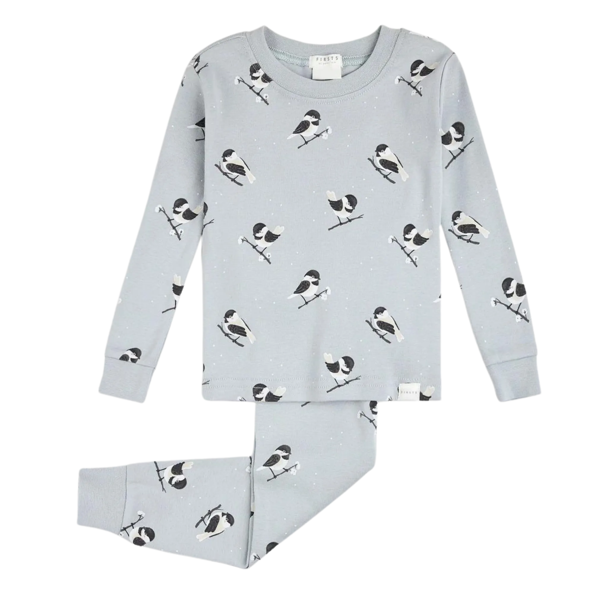 FIRSTS Chickadee Druck auf Perlblauem Pyjama-Set