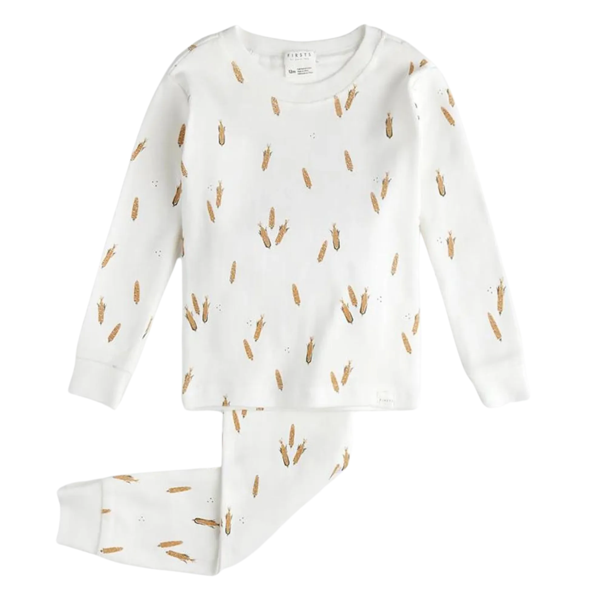 FIRSTS Maisdruck auf Off-White Baby-Pyjama-Set