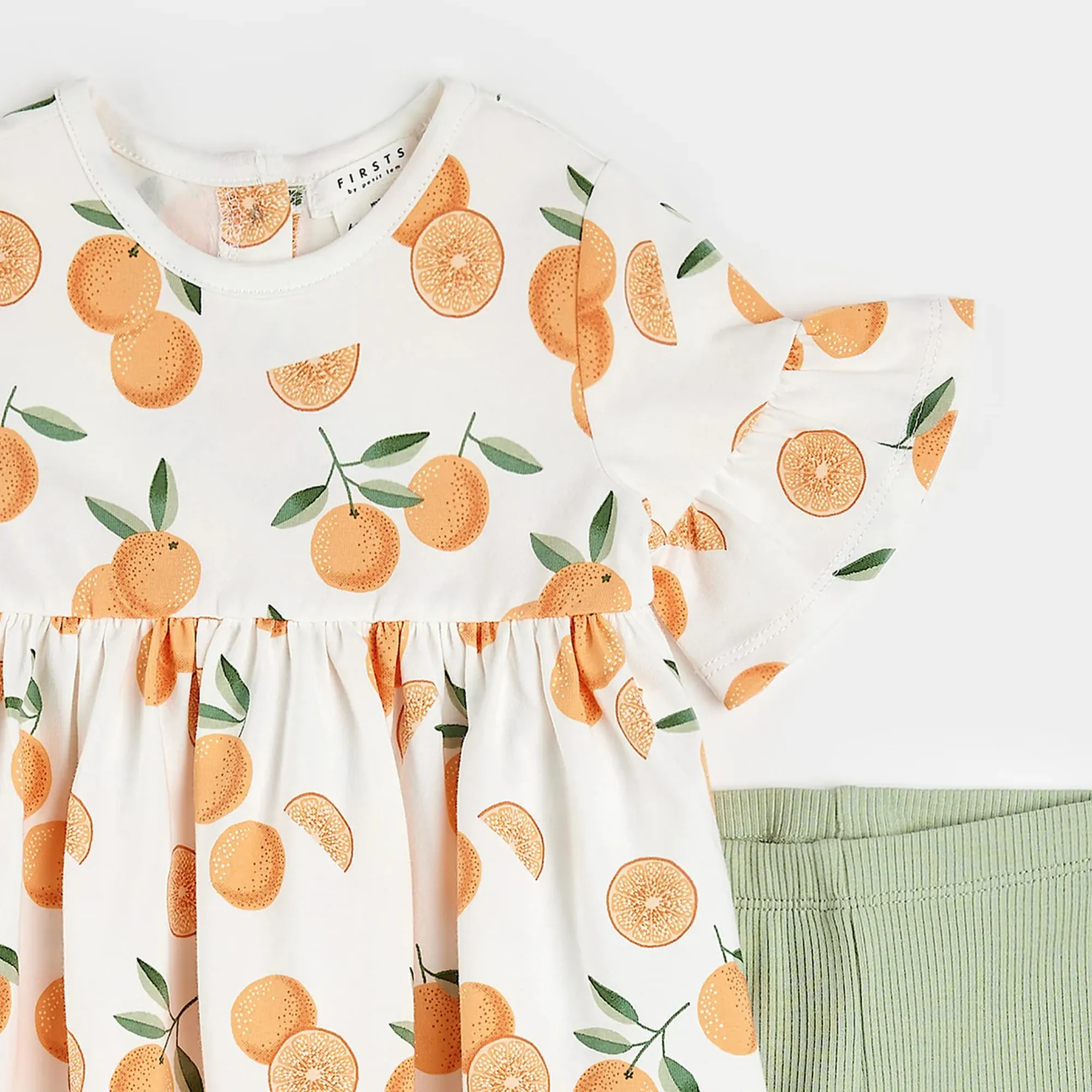 FIRSTS Orangen Kleid-Set