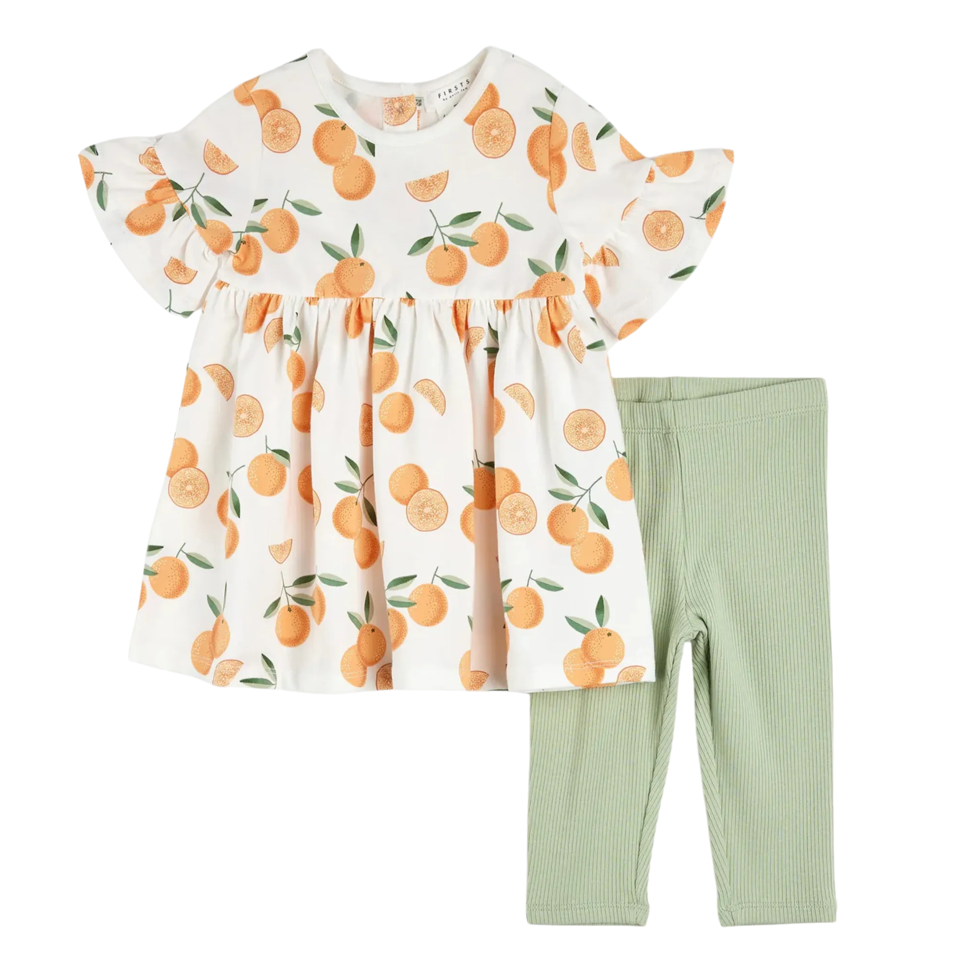 FIRSTS Orangen Kleid-Set