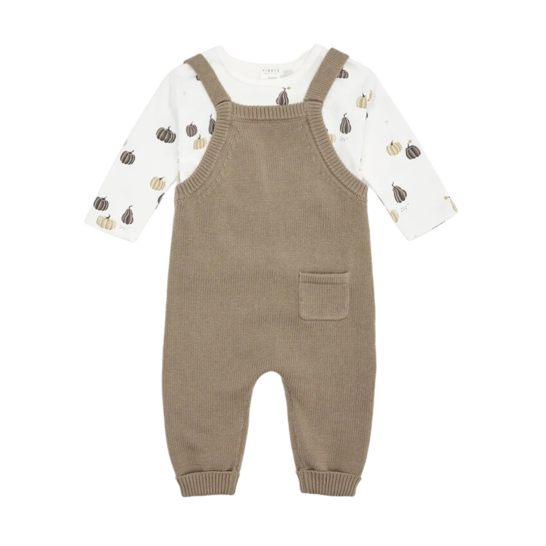 FIRSTS Pebble Strick-Overall-Set