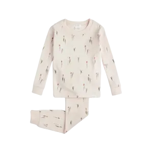 FIRSTS Tulip Print on Creme Infant PJ Set