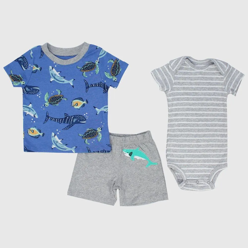 Fischige Kurzarm-Pyjama