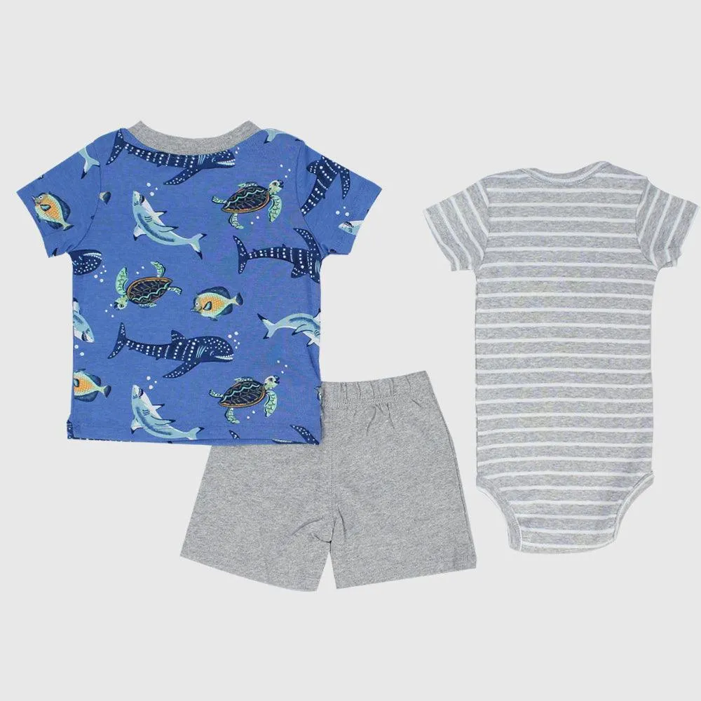 Fischige Kurzarm-Pyjama