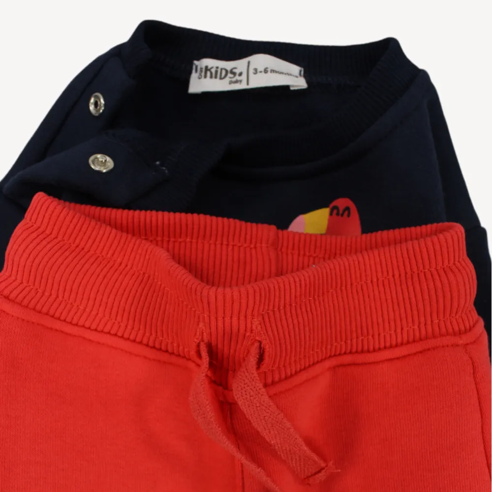 Flamingo Freunde Langarm-Fleece-Schlafanzug