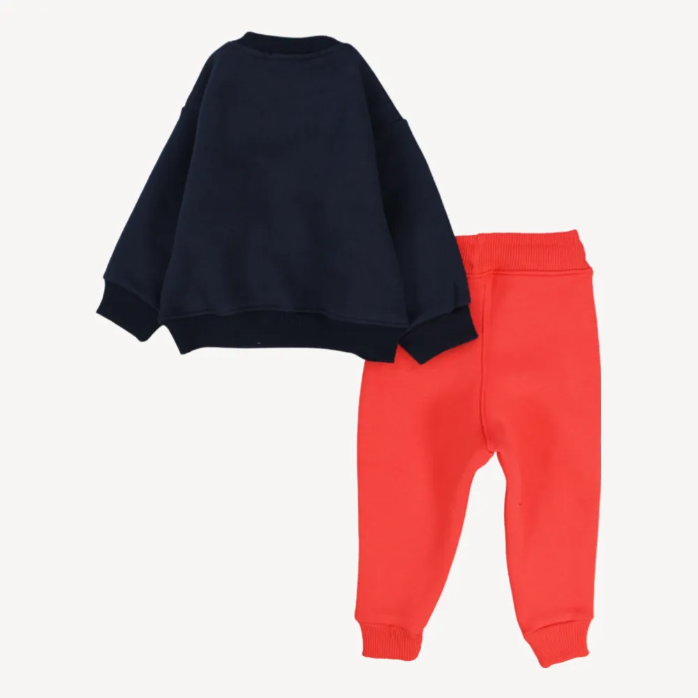 Flamingo Freunde Langarm-Fleece-Schlafanzug