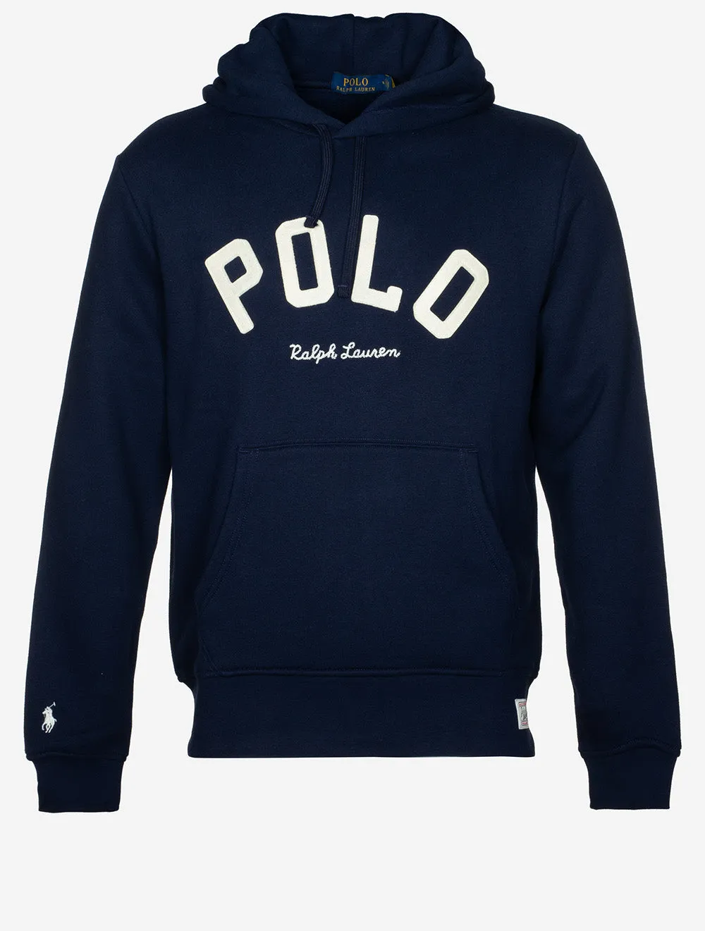 Fleece Logo Hoodie Marineblau