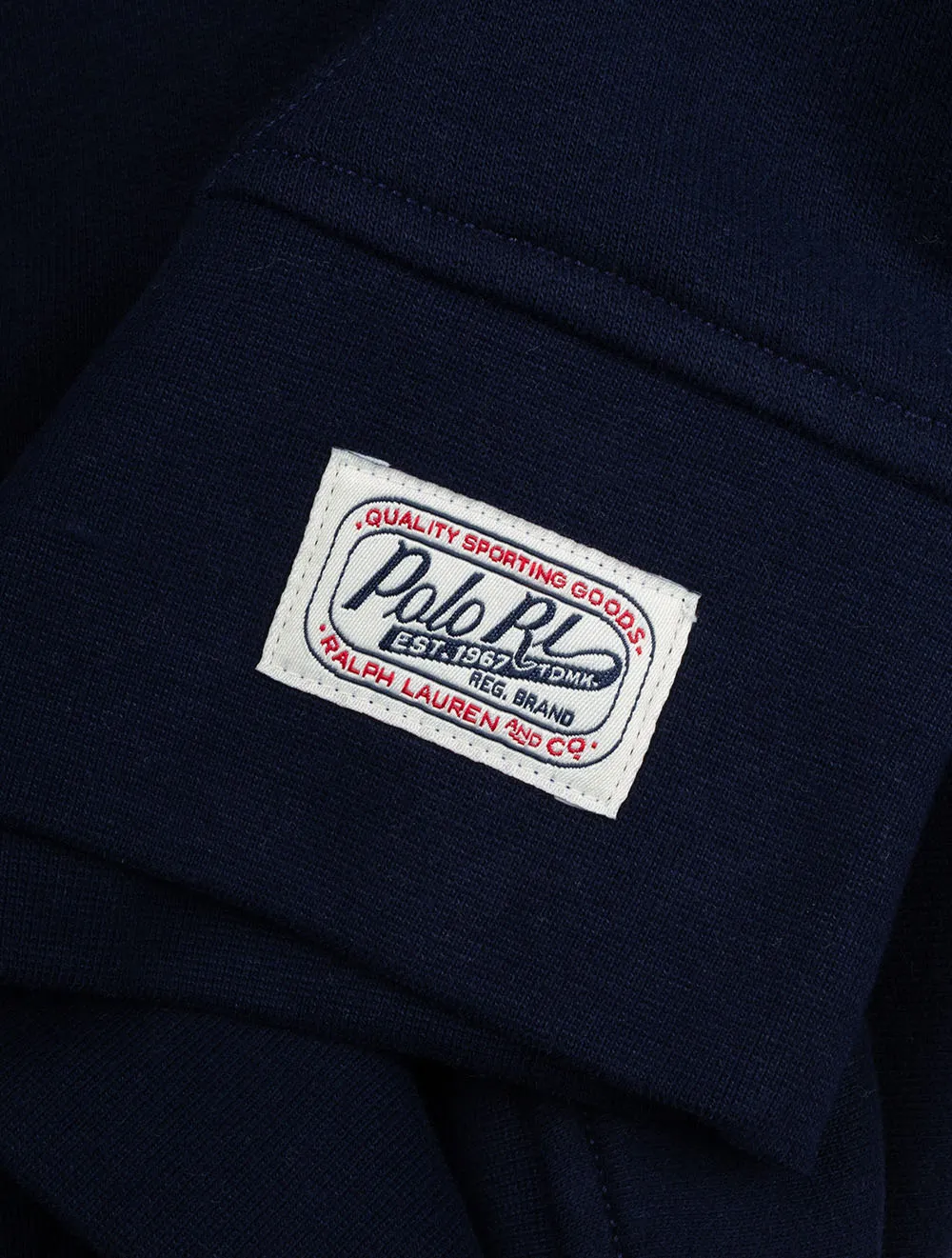 Fleece Logo Hoodie Marineblau