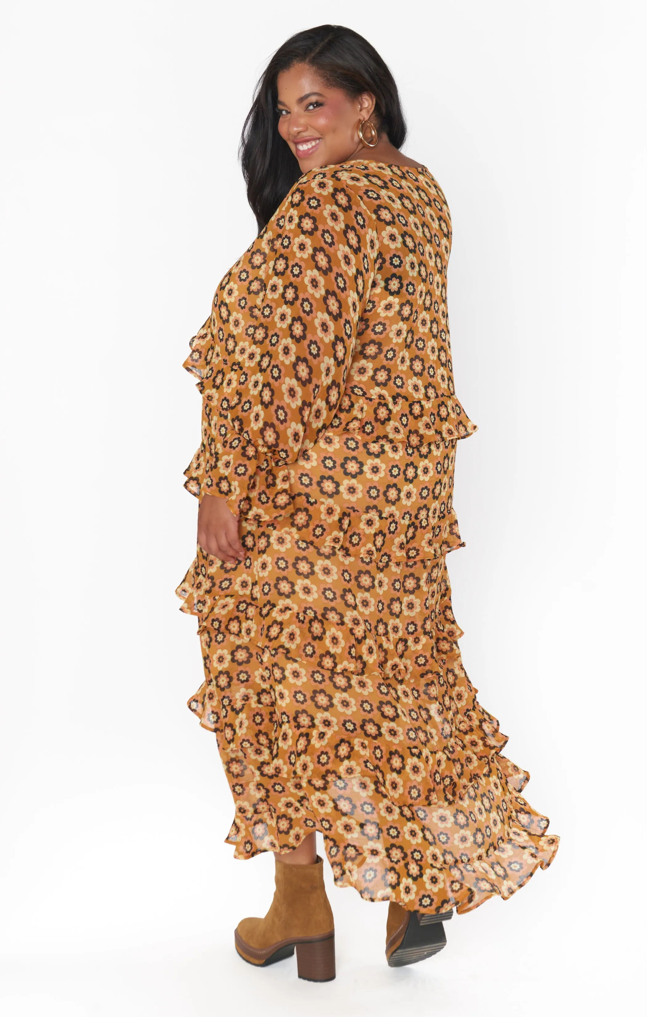 Fleetwood Maxi-Kleid ~ Aurora Blumenmuster