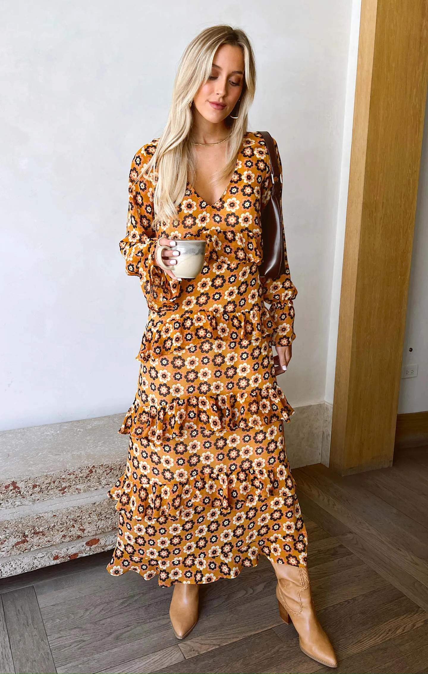 Fleetwood Maxi-Kleid ~ Aurora Blumenmuster