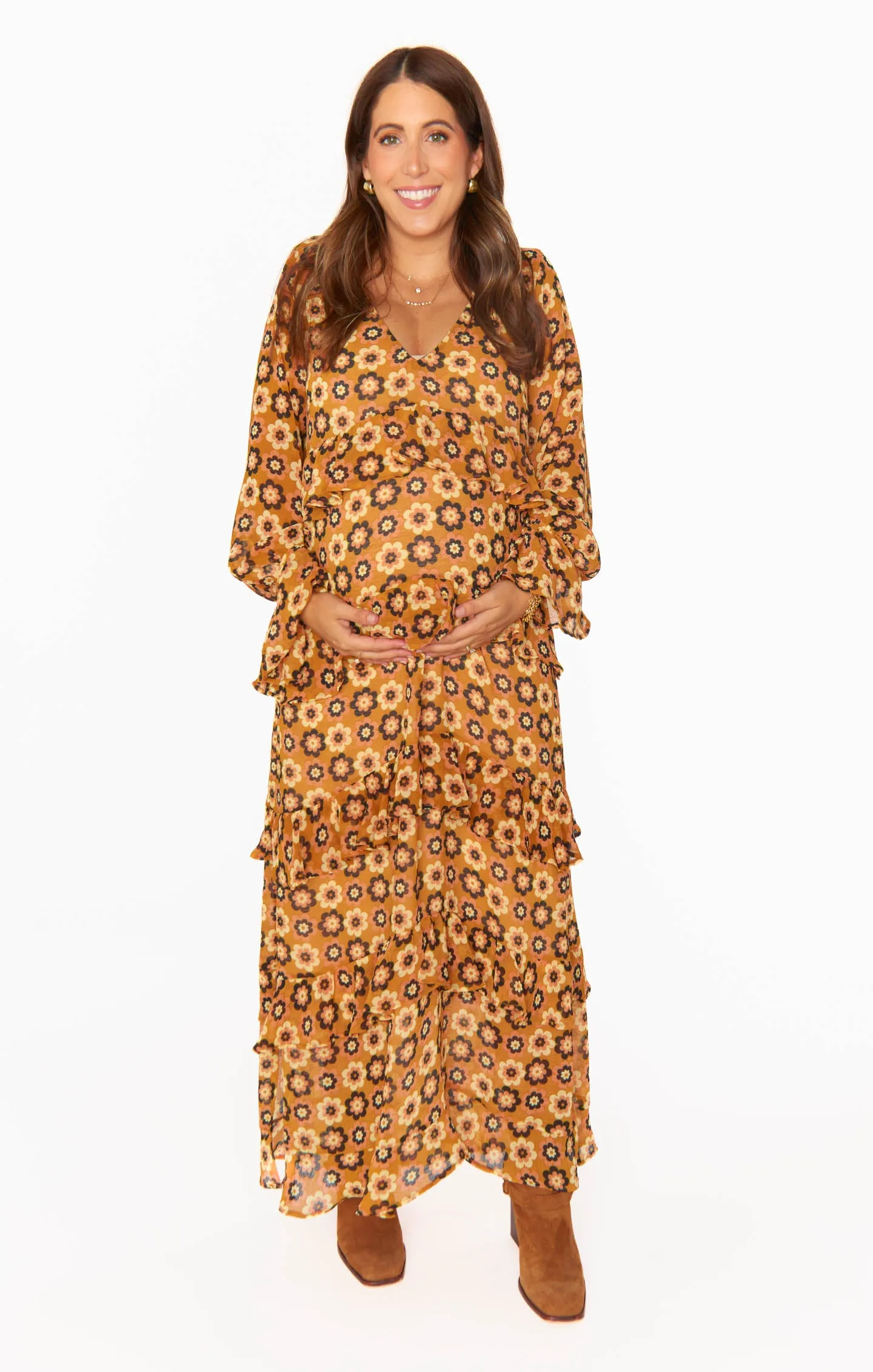 Fleetwood Maxi-Kleid ~ Aurora Blumenmuster