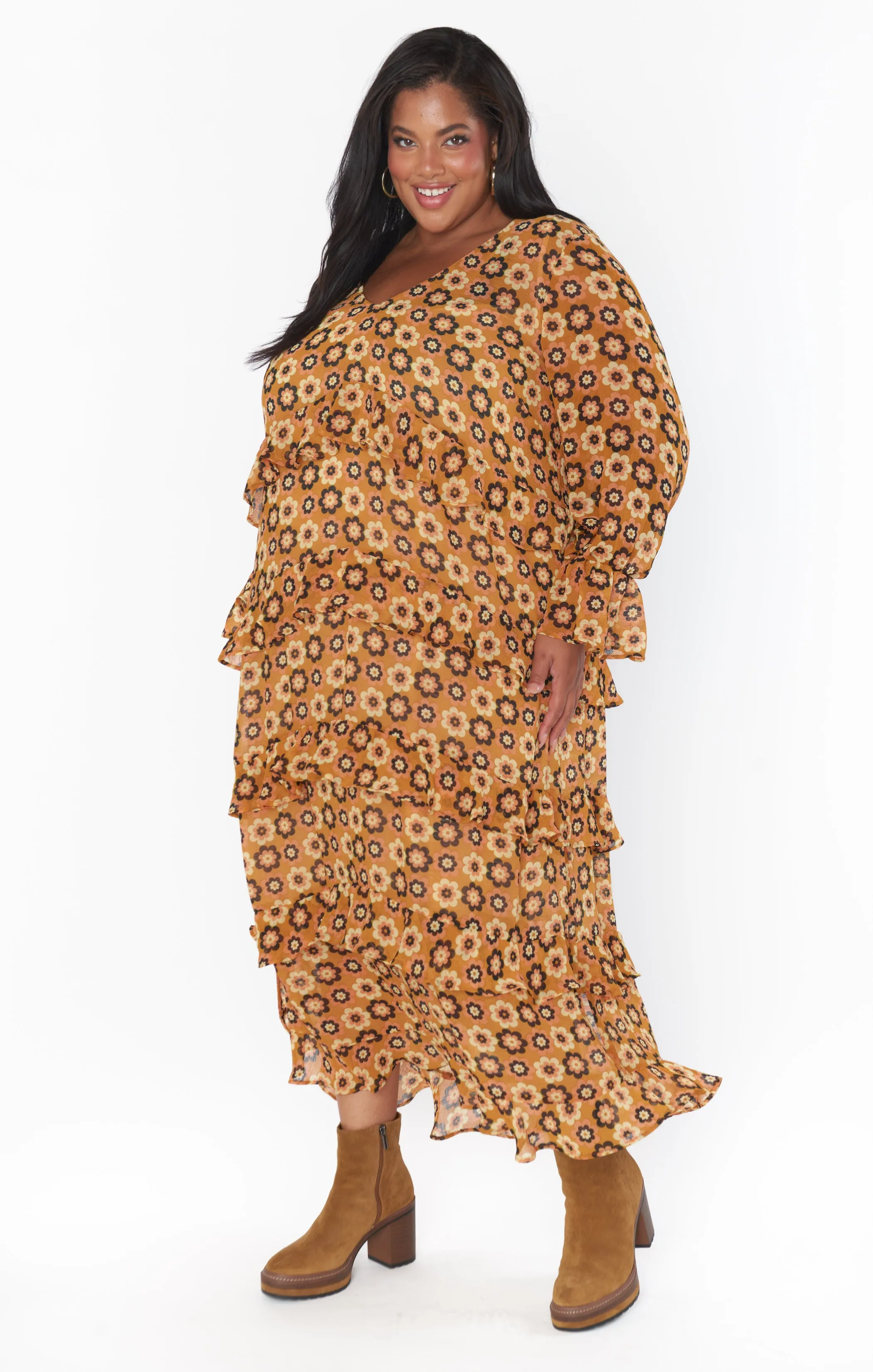 Fleetwood Maxi-Kleid ~ Aurora Blumenmuster