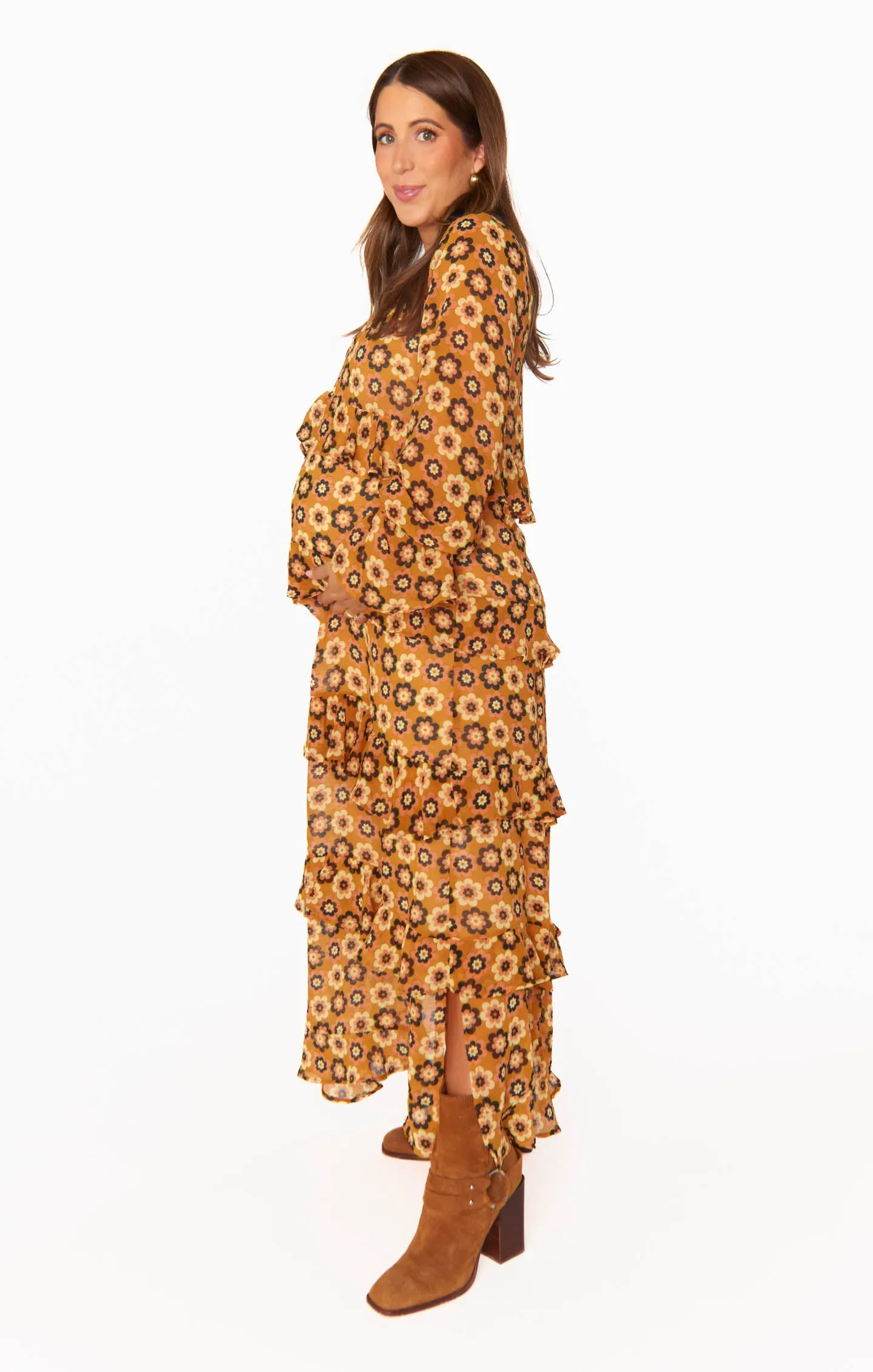 Fleetwood Maxi-Kleid ~ Aurora Blumenmuster
