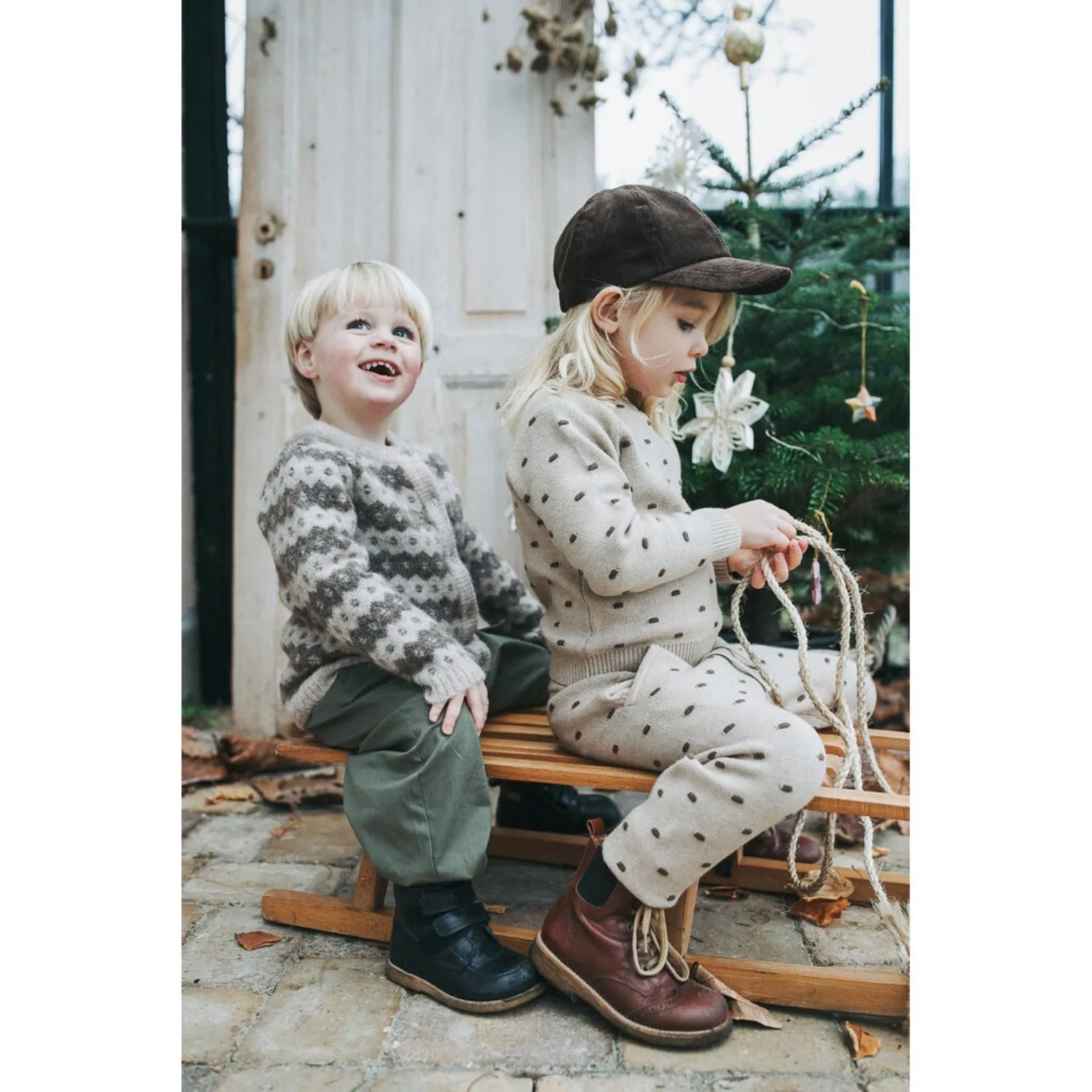Fliink Humus/Karaffe Benna Punkt Pullover Babykids_Fliink