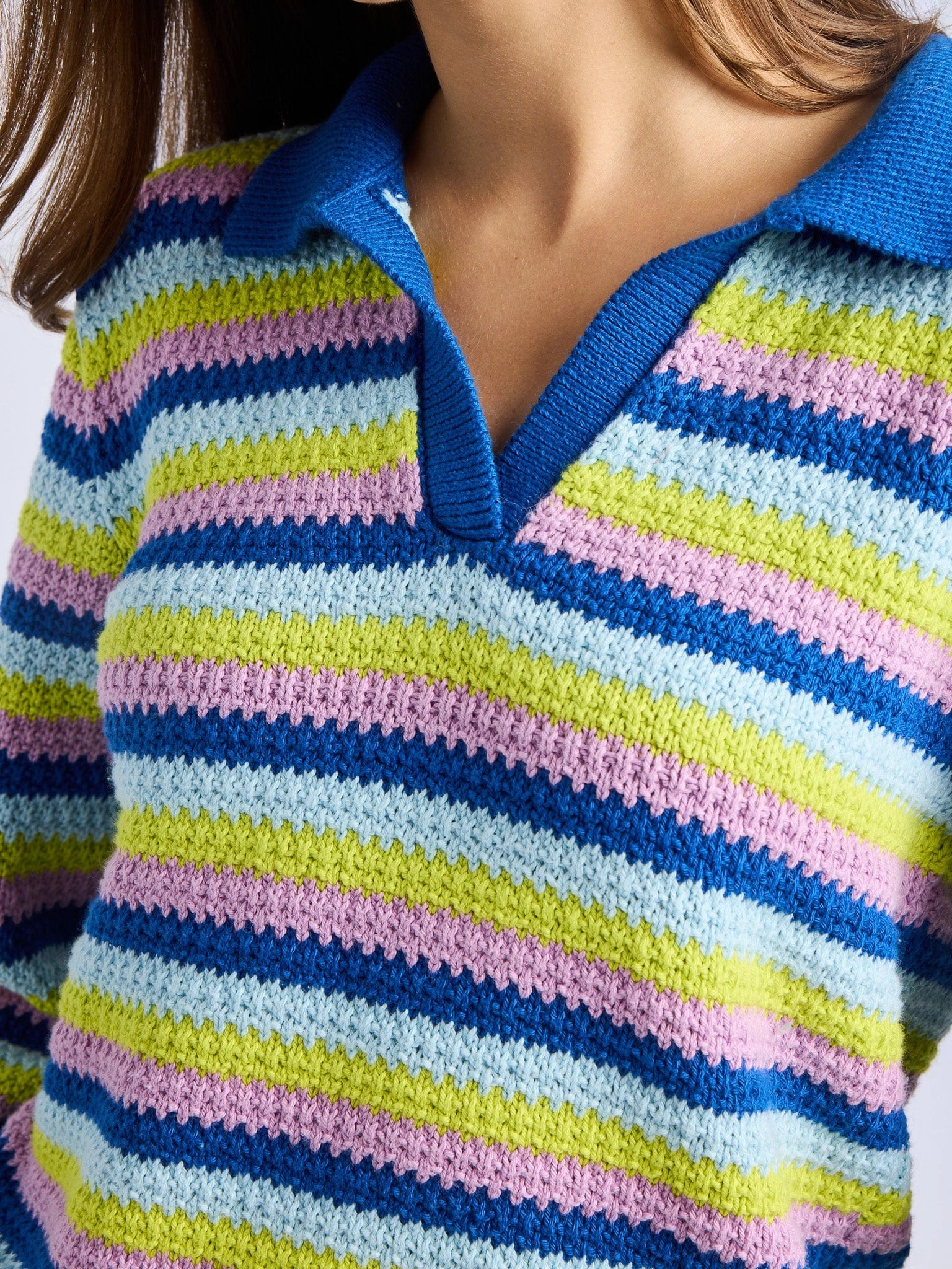 Flora Henley in Printemps Stripe