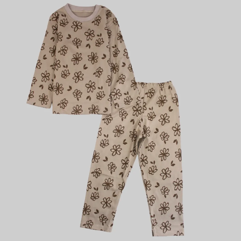 Blumen-Langarm-Pyjama