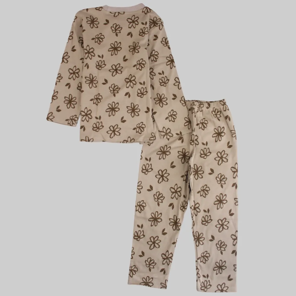 Blumen-Langarm-Pyjama