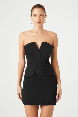 Forever 21 Women's Notched Tube Mini Dress Black Forever 21