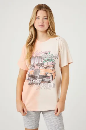 Forever 21 Women's Tie-Dye Cool Rider Graphic T-Shirt Orange/Multi Forever 21
