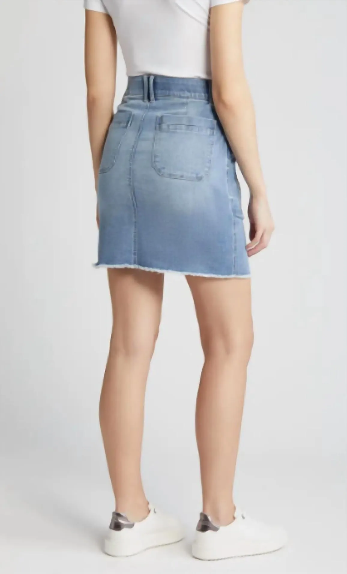 Fray Hem Denim Rock In Blau