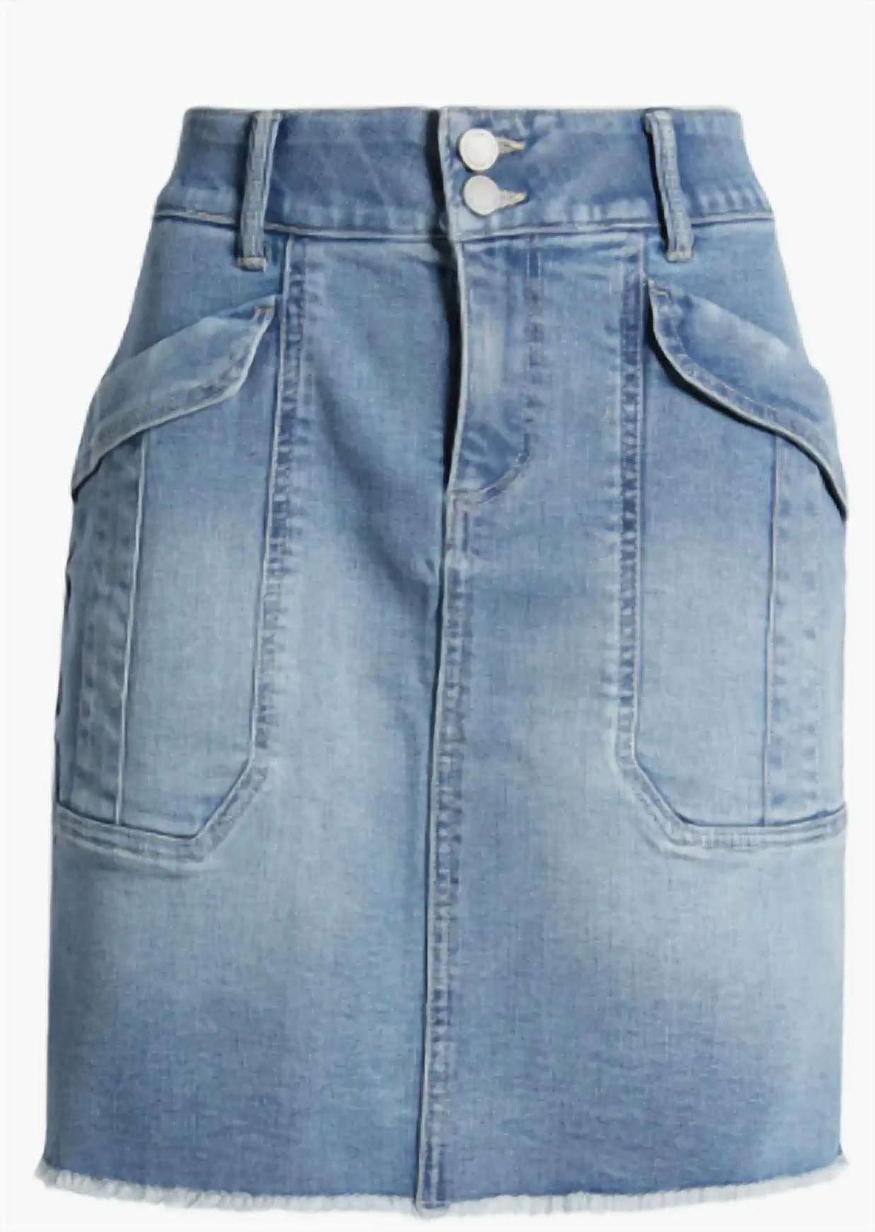 Fray Hem Denim Rock In Blau