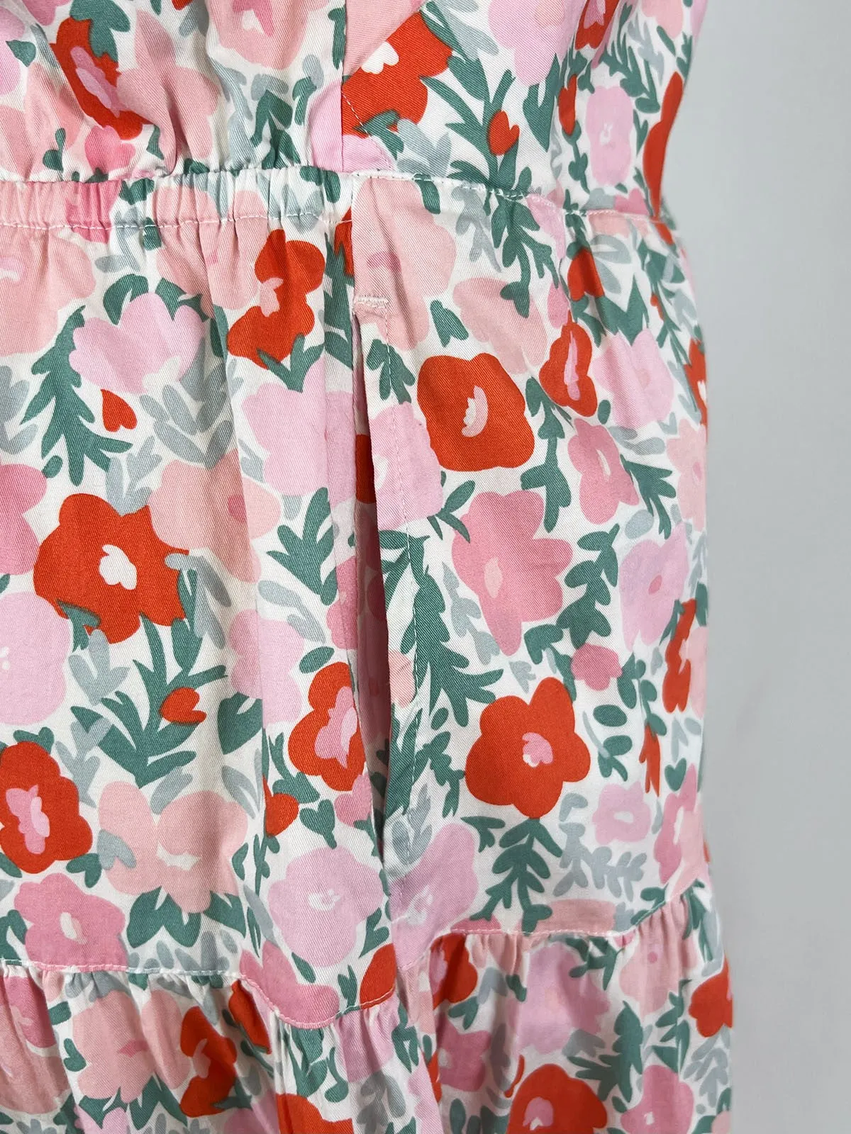 Kostenlose Zusammenbaugröße XXXL (24) Rosa & Orange Blumenkleid NWT