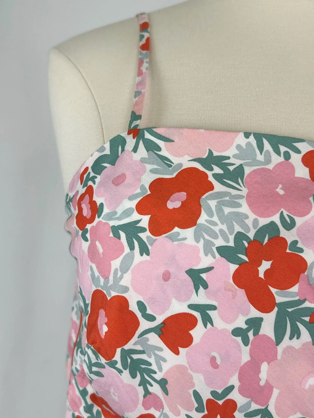 Kostenlose Zusammenbaugröße XXXL (24) Rosa & Orange Blumenkleid NWT
