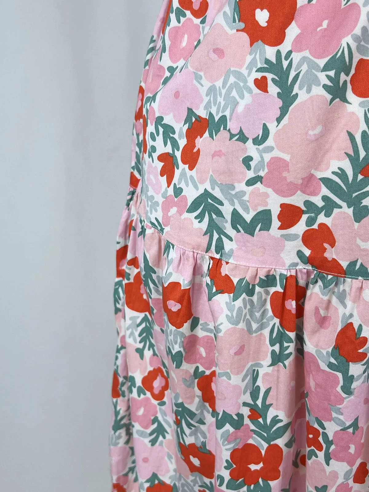 Kostenlose Zusammenbaugröße XXXL (24) Rosa & Orange Blumenkleid NWT