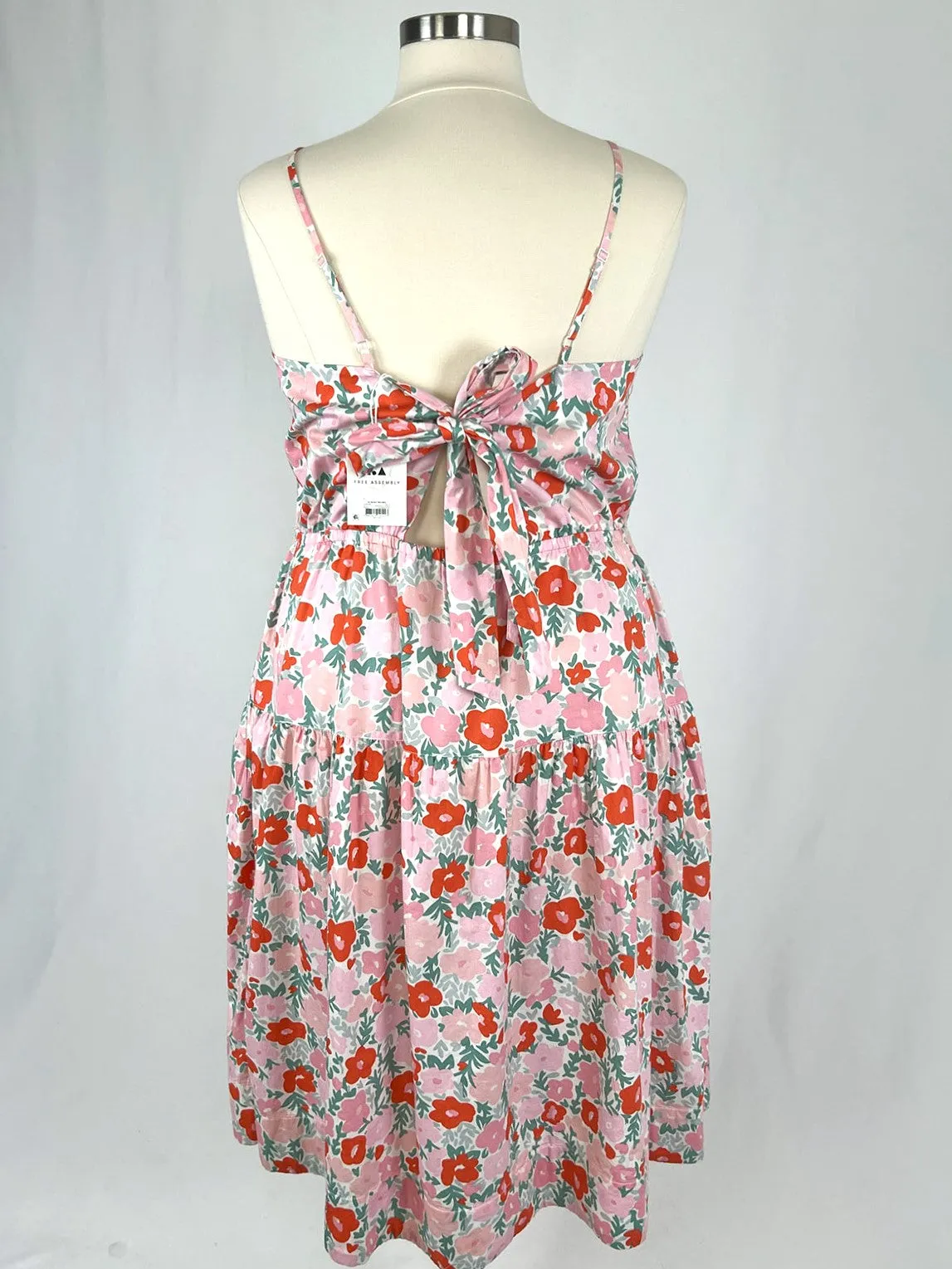 Kostenlose Zusammenbaugröße XXXL (24) Rosa & Orange Blumenkleid NWT