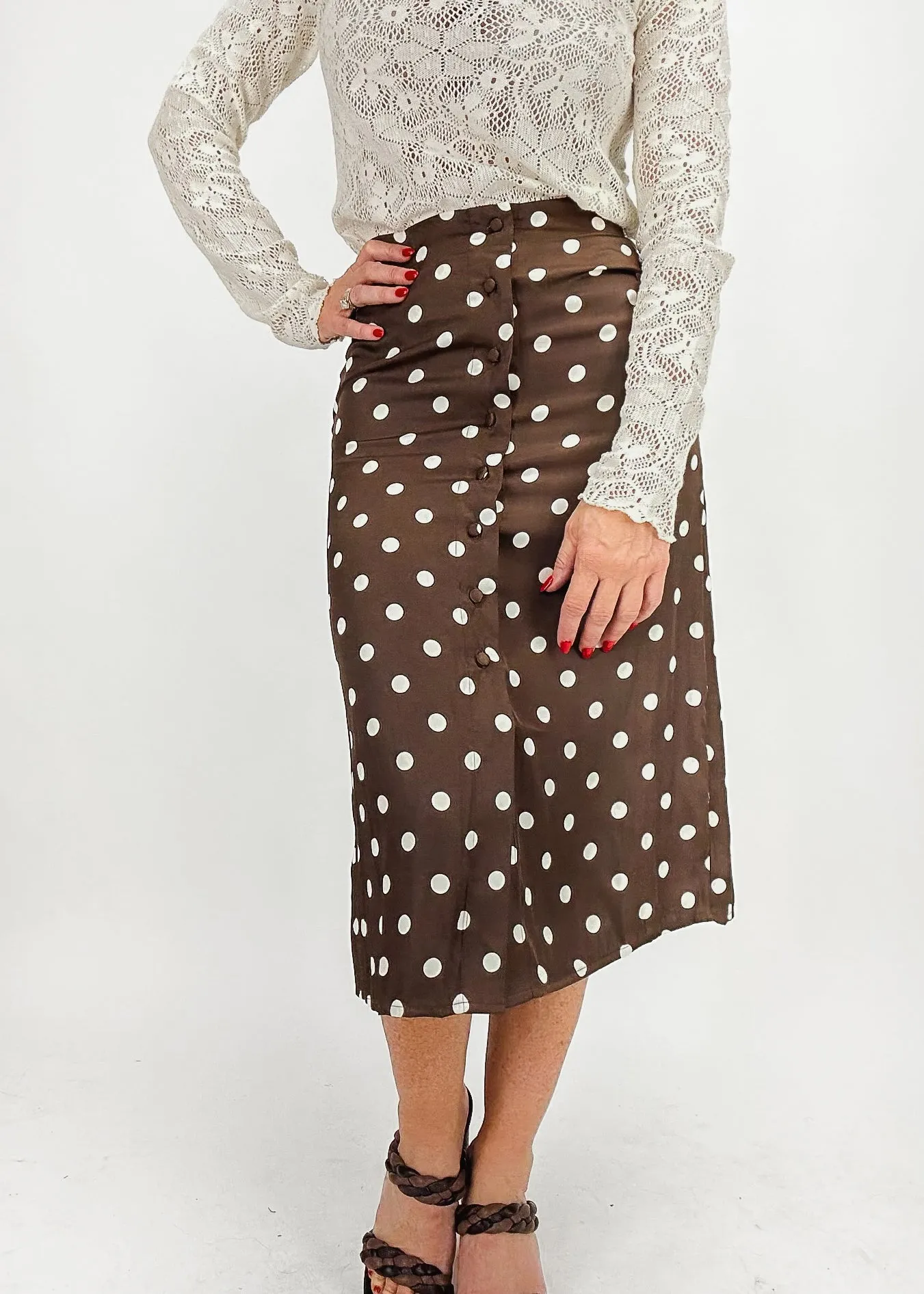 Free People Analise Bedruckter Midi-Rock