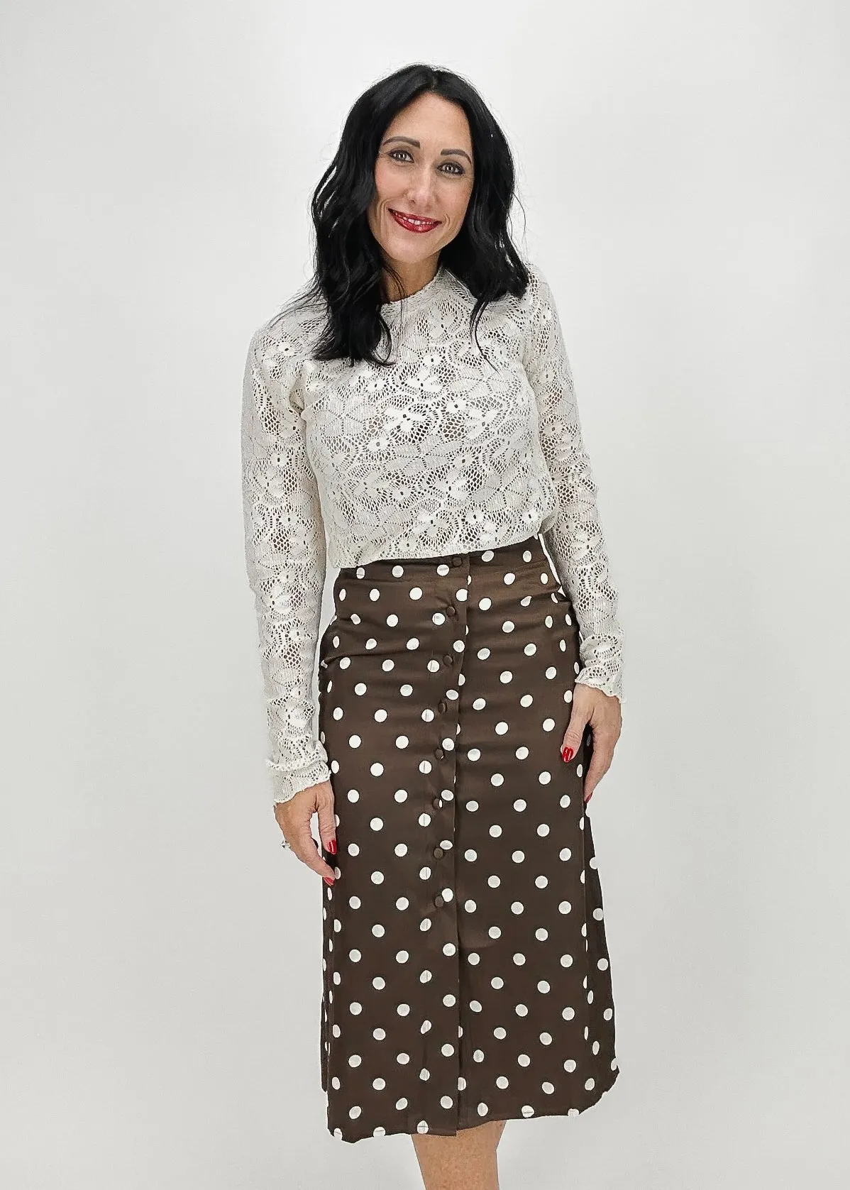 Free People Analise Bedruckter Midi-Rock