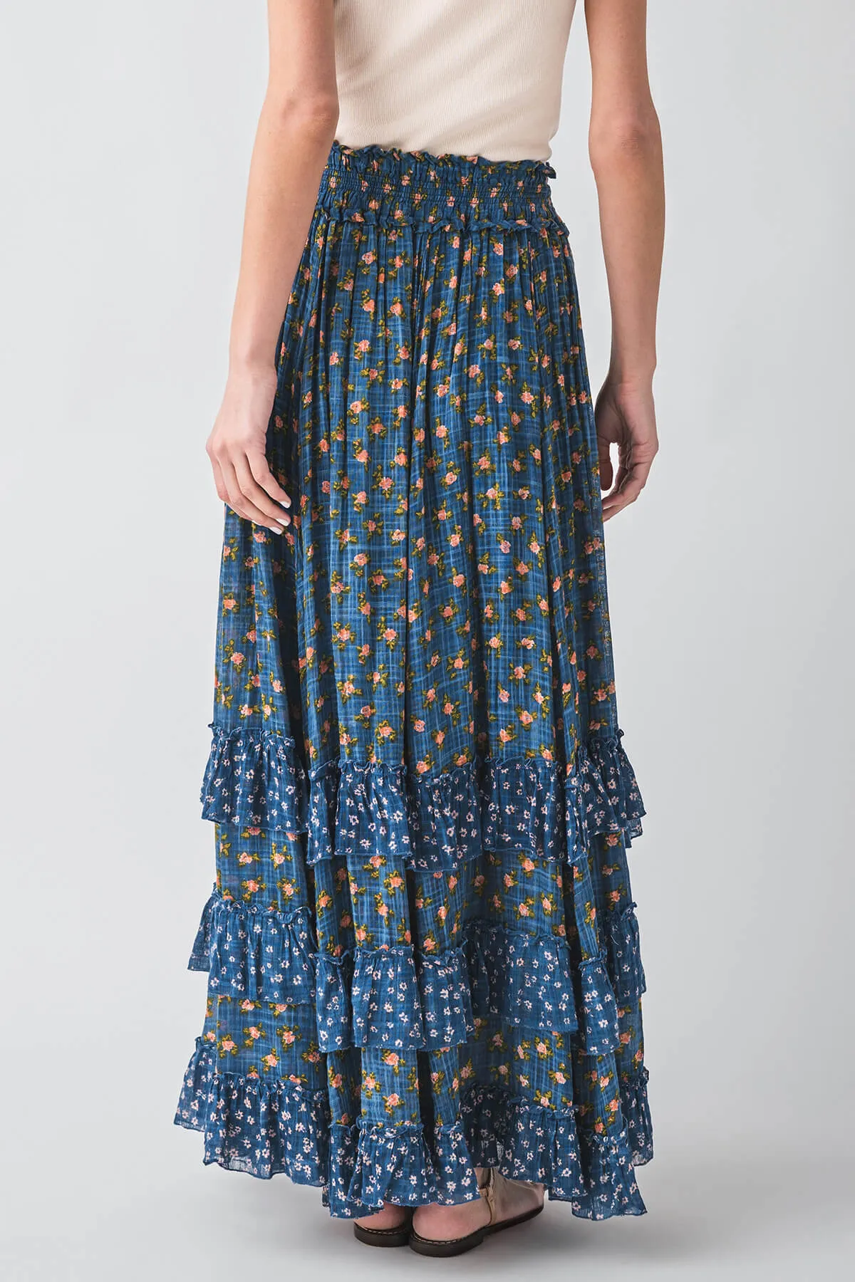 Free People Brynn Bedruckter Maxirock